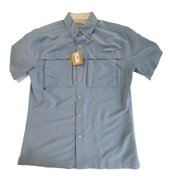 Eddie Bauer Other - NWT Eddie Bauer Rainier Ripstop Shirt Men Small Blue UPF 50 Short Sleeve